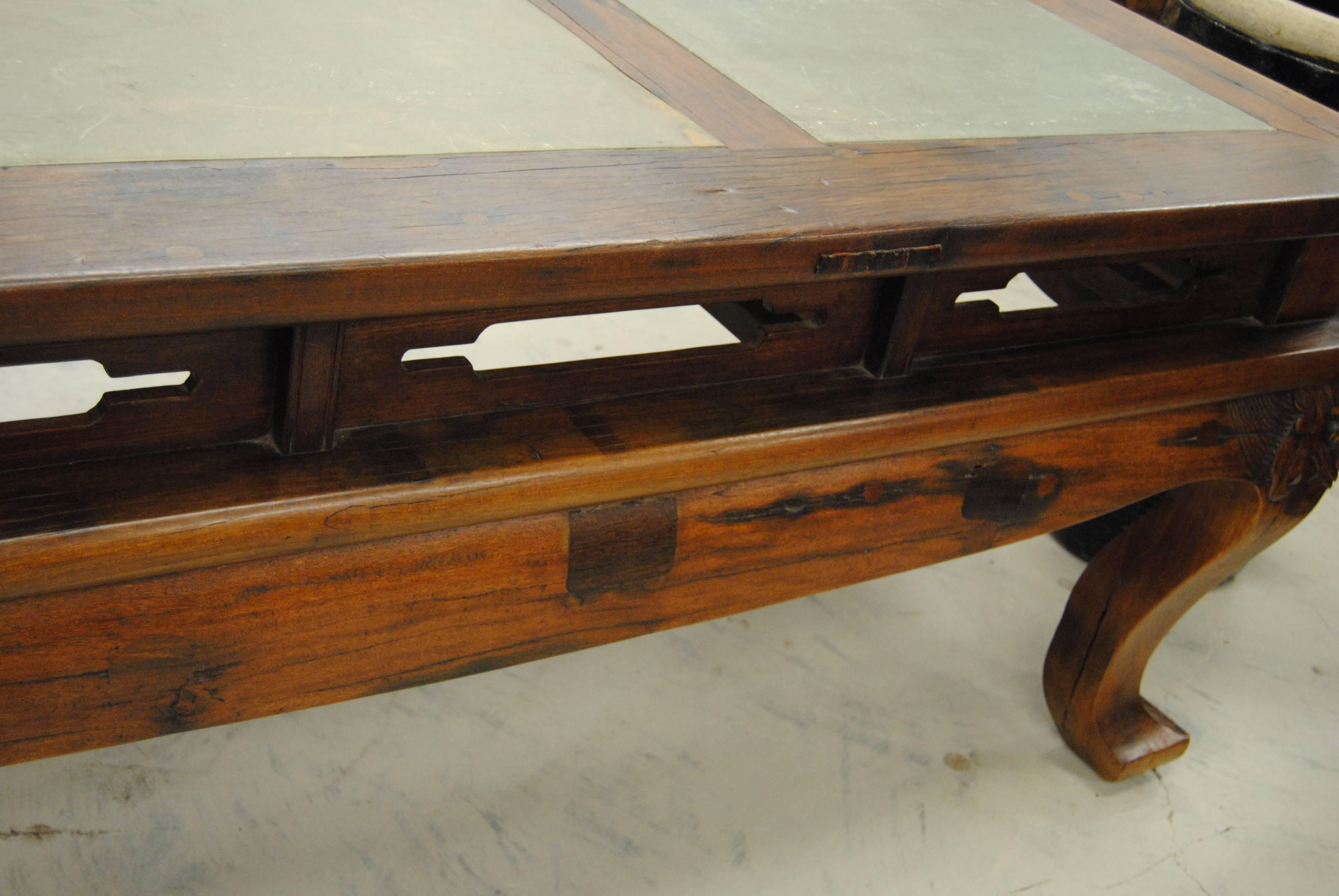 19th Century Eastern Chinese Ironwood Hand-Carved Calligraphy Table For Sale 1