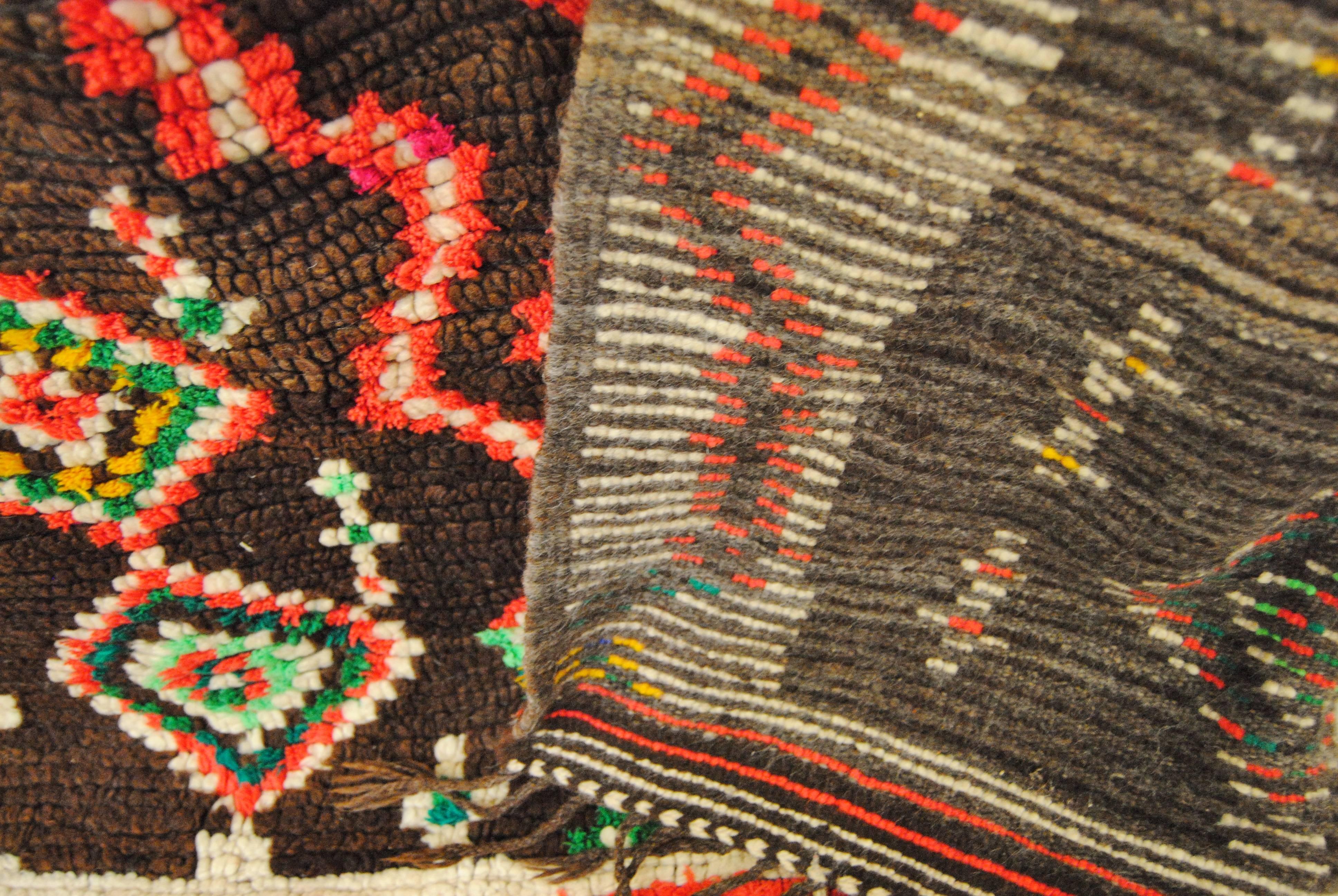 20th Century Moroccan Hand Loomed Wool Ourika Rug, Atlas Mountains