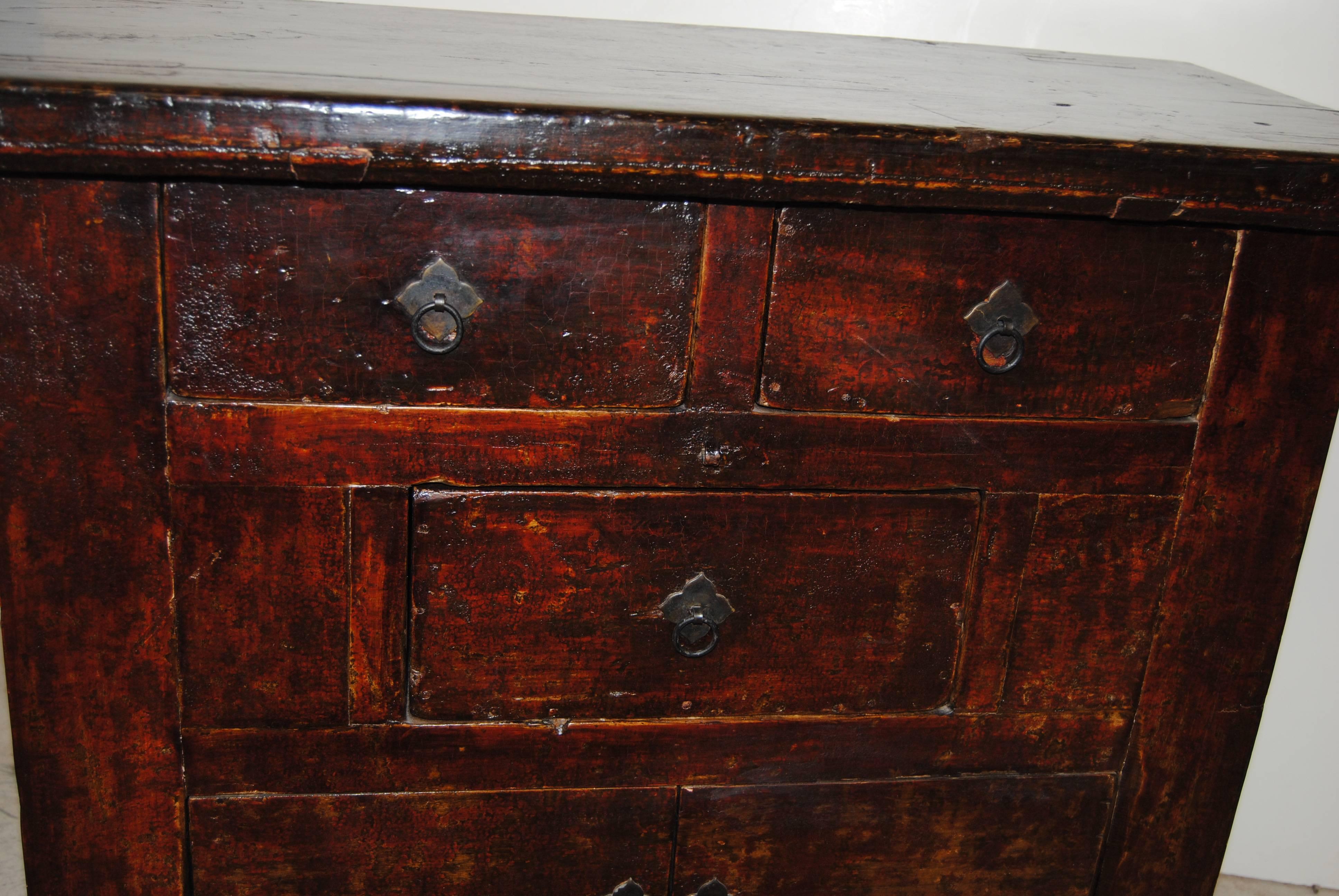 Antique Chinese Coffer with Original Lacquer For Sale 3
