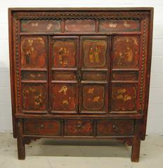 Antique Chinese Elmwood Armoire, Shanxi Province, 19th Century