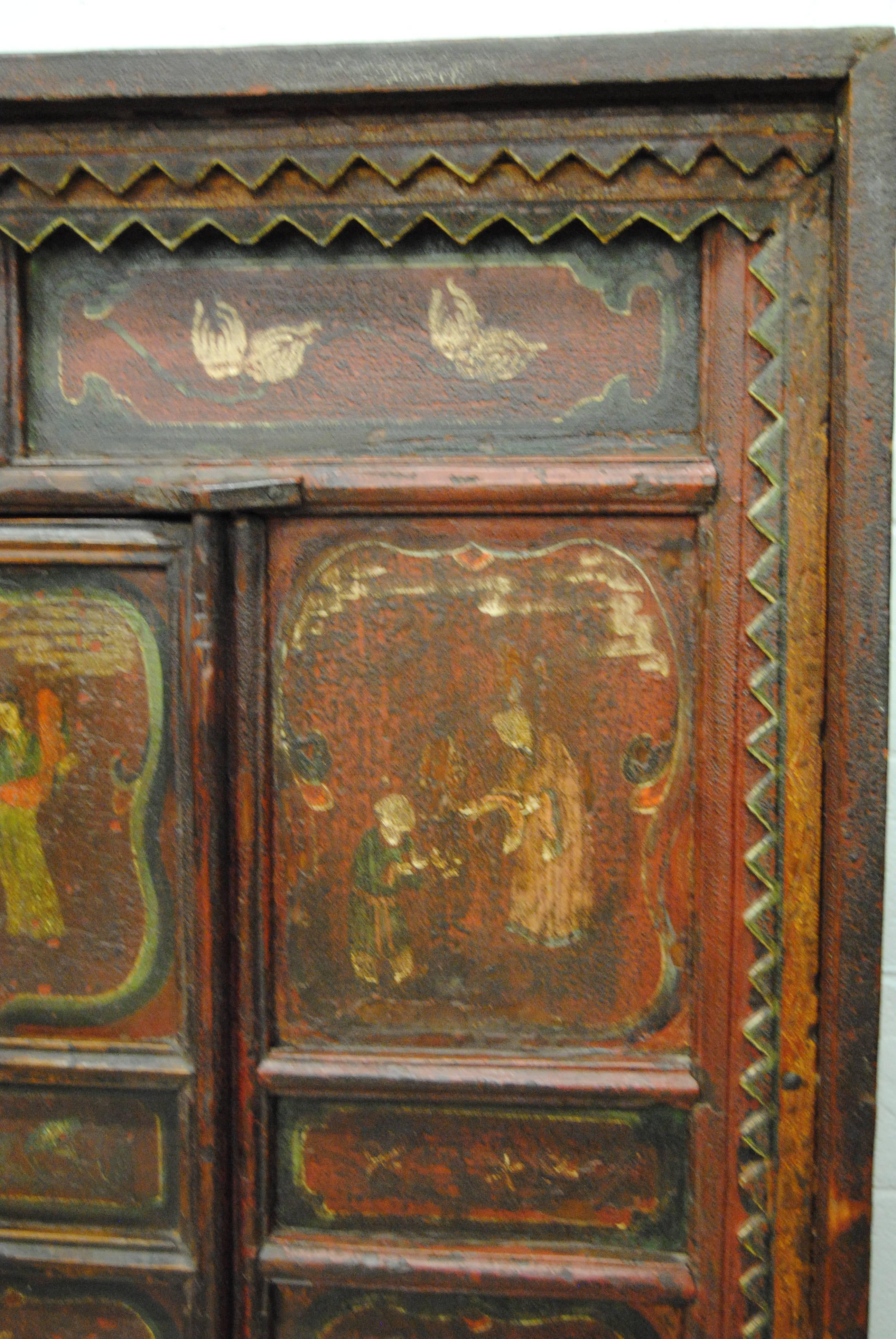 Antique Chinese Elmwood Armoire, Shanxi Province, 19th Century For Sale 2