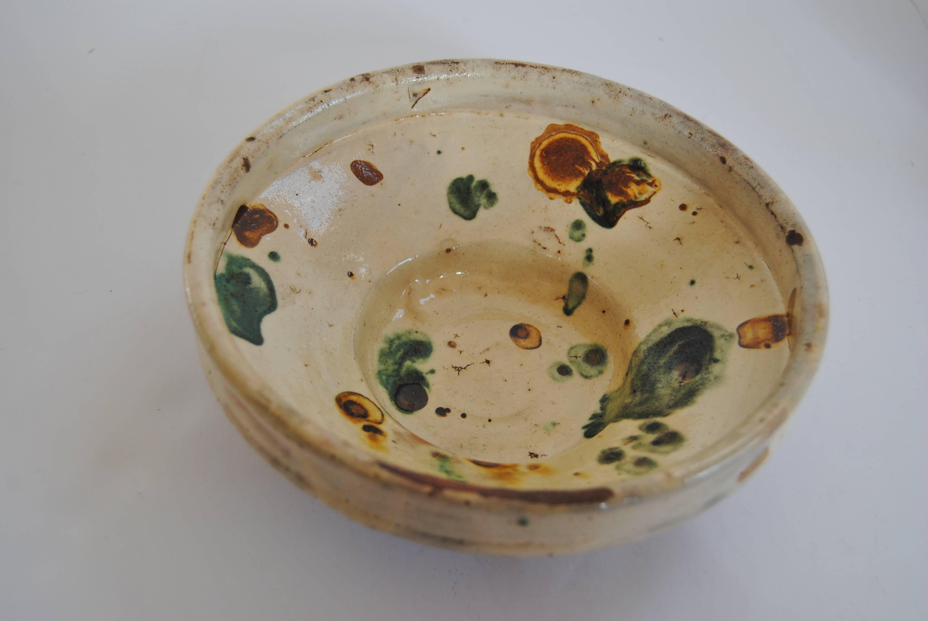 Romanian Pair of Slipware Pottery Bowls from Transylvania, Romania