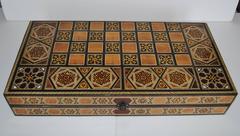 Syrian Handcrafted Backgammon/Chess Board with Inlaid Mother-of-Pearl