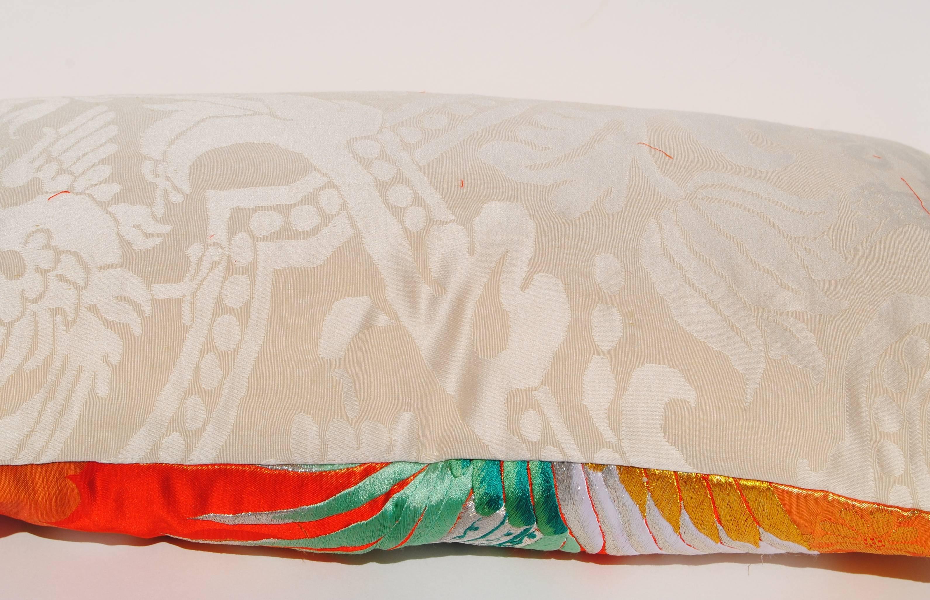 20th Century Custom Pillowctu from a Vintage Japanese Silk Uchikake Wedding Kimono