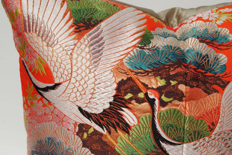 Custom Pillow Cut from a Vintage Japanese Silk Uchikake Wedding Kimono