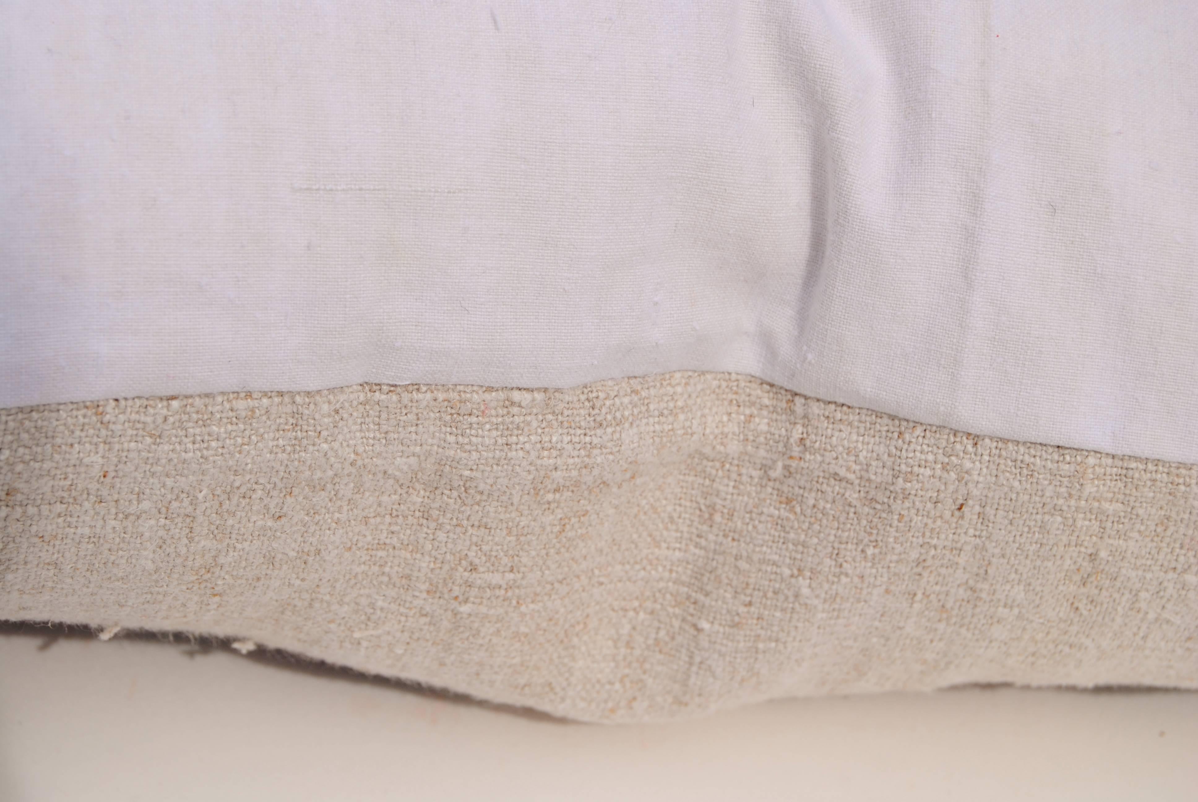 20th Century Vintage Japanese Hand Loomed Sakiori Obi Pillow For Sale