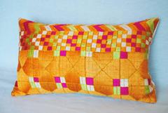 Pair of Custom Vintage Phulkari Bagh Pillows, Punjab, India