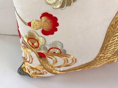 Custom Pillow Cut from a Vintage Japanese Silk Uchikake Wedding Kimono