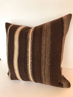 Custom Pillow Cut from a Hand Loomed Wool Moroccan Ourika Rug