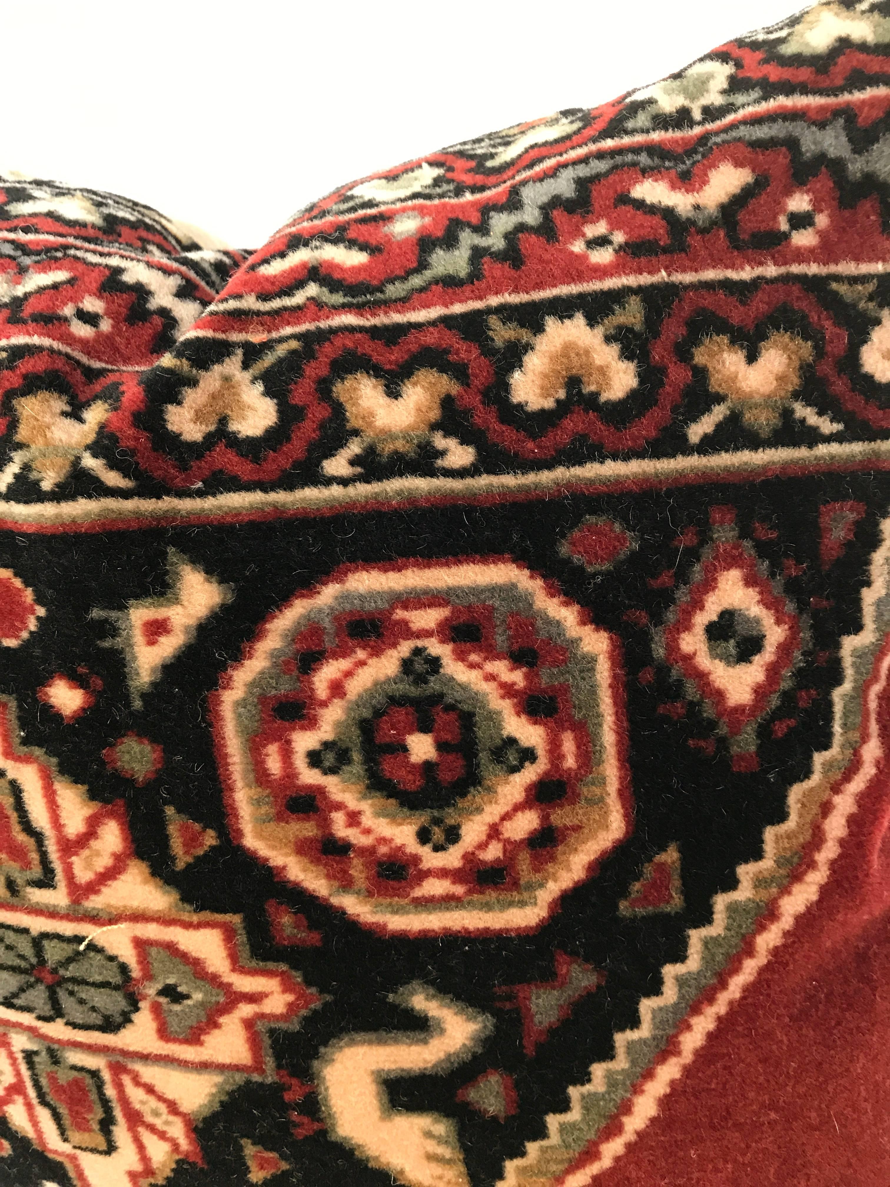 Custom Pillows Cut from a Vintage Wool Dutch Mohair Textile, Netherlands 1