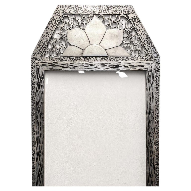 20th Century French Art Deco Wrought Iron Mirror For Sale