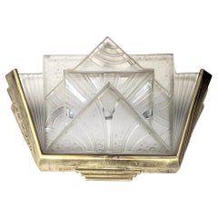 Pair of French Art Deco Wall Sconce Signed by Muller Frères