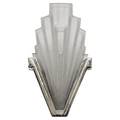 Pair of French Art Deco Wall Sconces Signed by Sabino