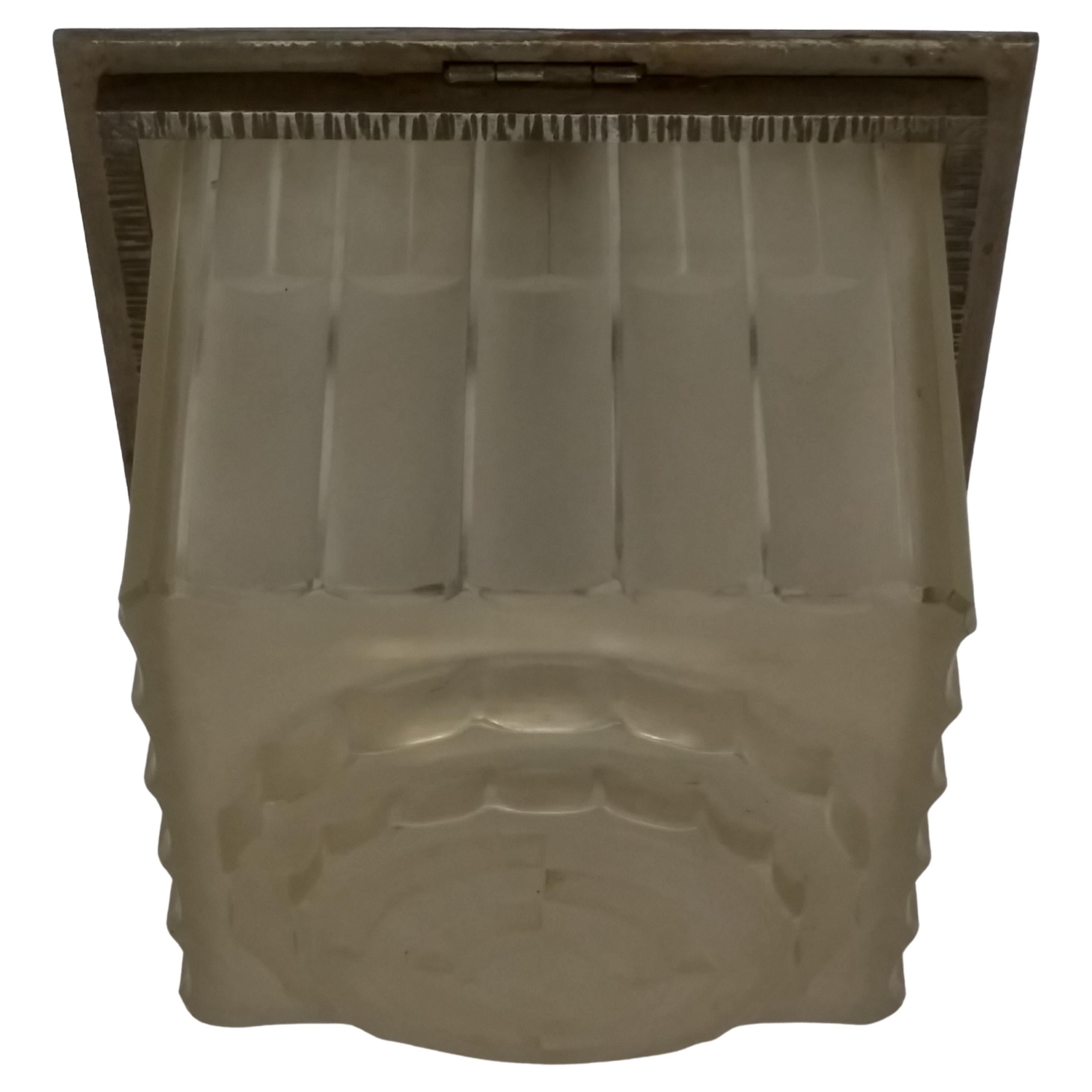 A stunning rare French Art Deco Square shaped Flush Mount was created in the 1930s by 