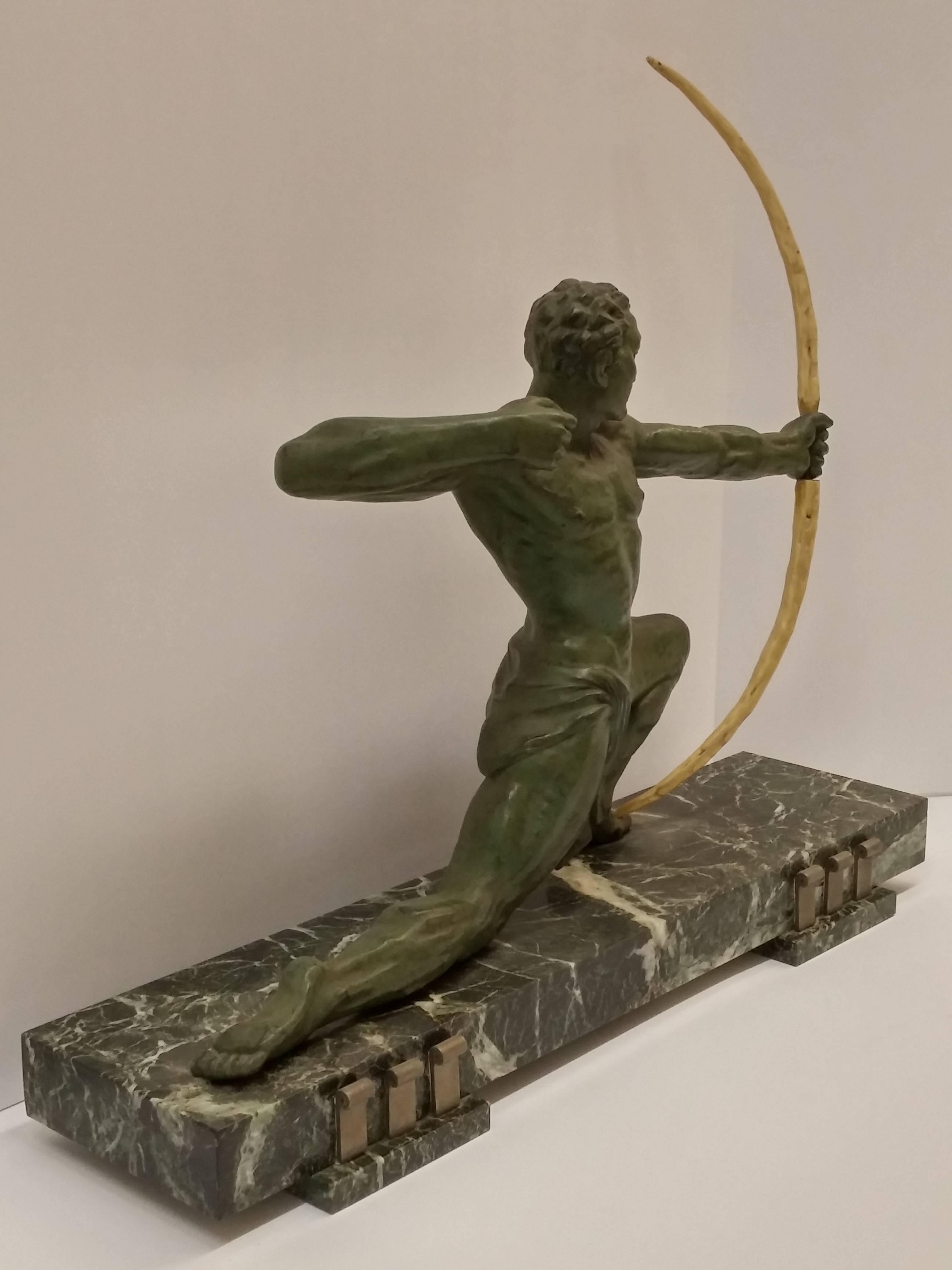 French Art Deco Hunter Sculpture 1