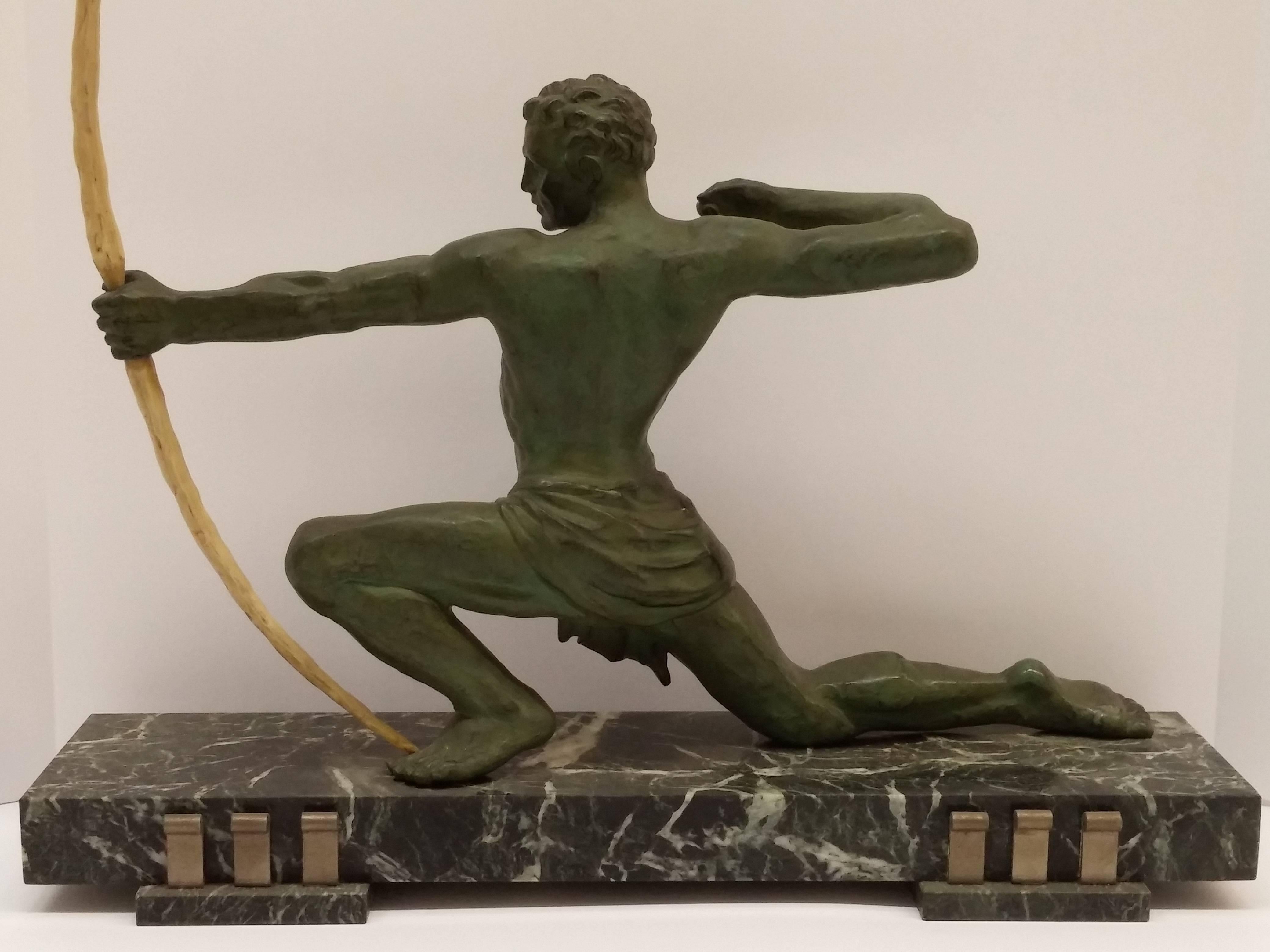 French Art Deco Hunter Sculpture 4