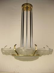 Pair of French Art Deco Chandelier signed Marius-Ernest Sabino (Pair available)