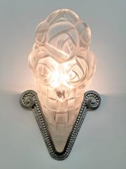 Pareja de apliques art déco franceses firmados por Degue