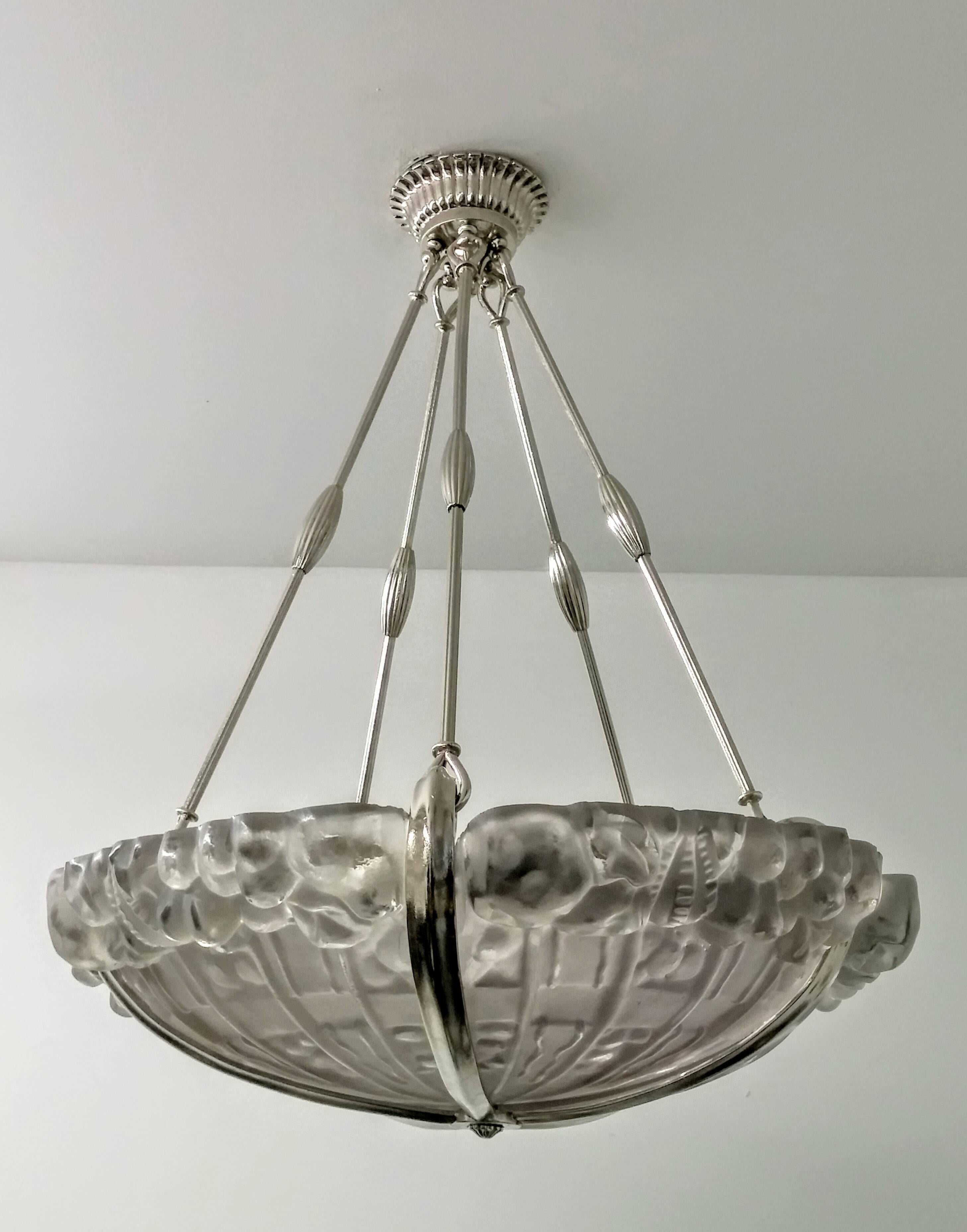 A French Art Deco chandelier by the French artist 