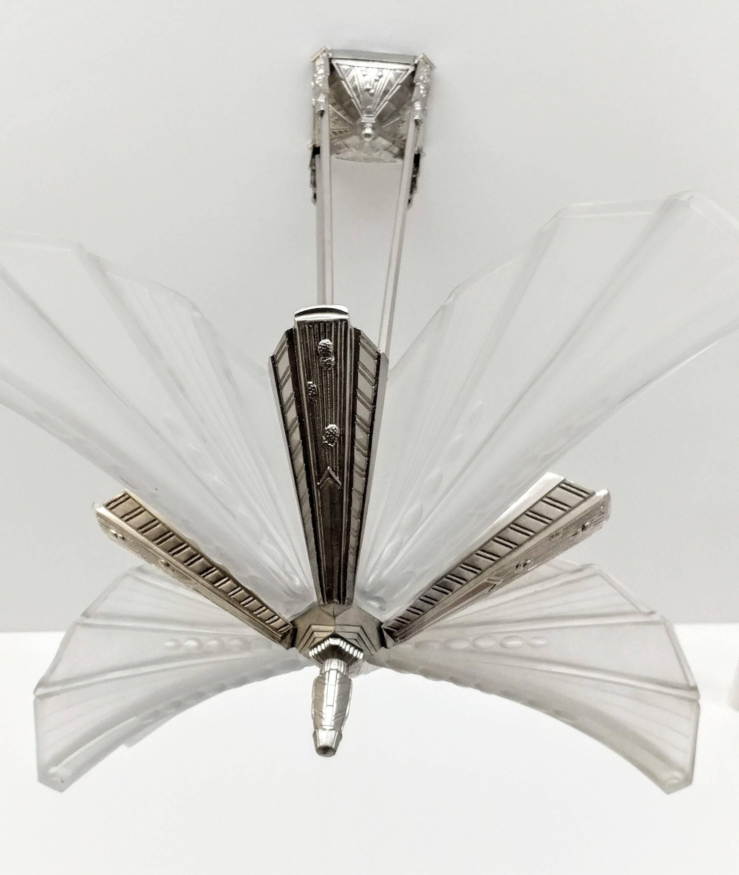 A French Art Deco chandelier by the French artist 