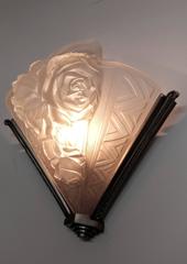 Coppia di applique francesi in stile Art Déco firmate Verdun