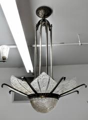 French Art Deco Chandelier Signed by Hettier Vincent