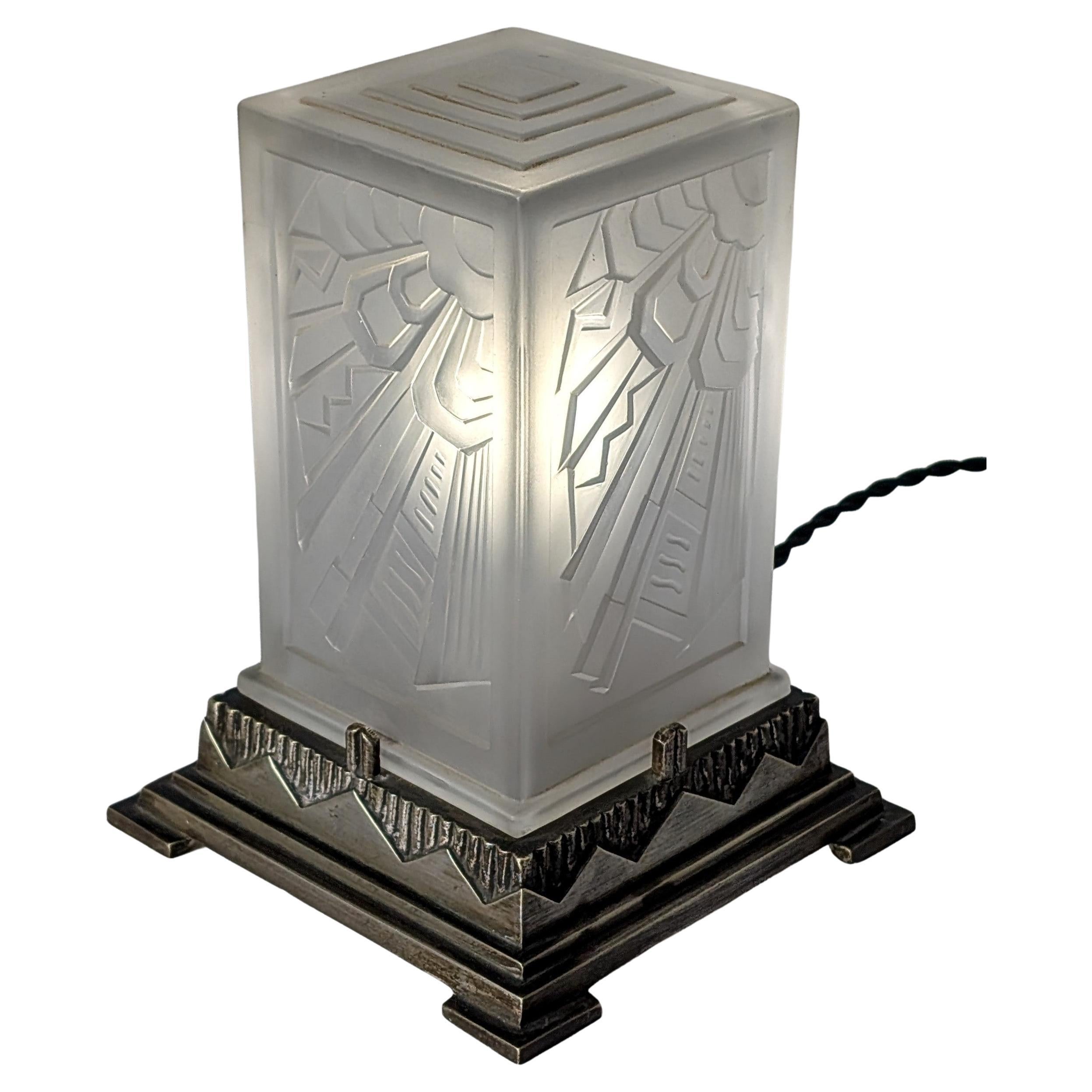 French Art Deco Table Lamp by Sabino