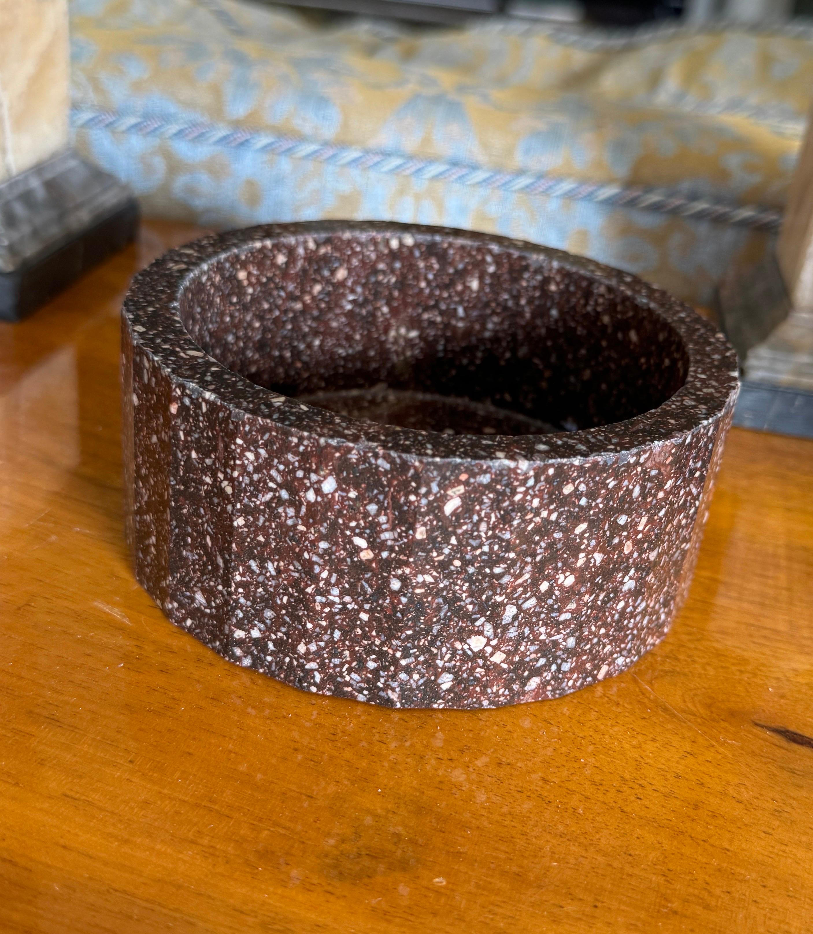 An Ormolu Mounted Swedish Porphyry Butter Tub, Early 19th Century In Good Condition For Sale In Spencertown, NY
