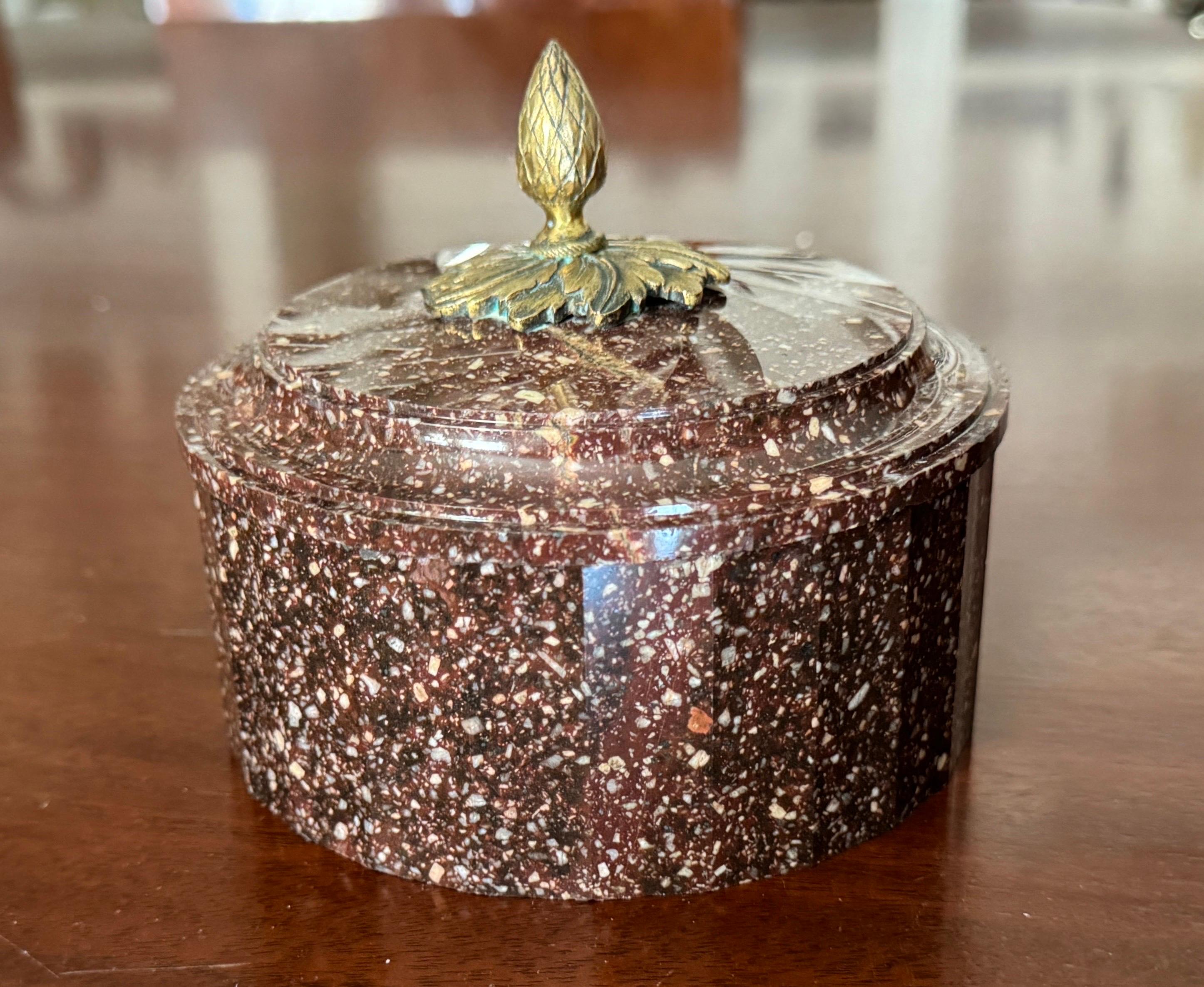 An Ormolu Mounted Swedish Porphyry Butter Tub, Early 19th Century 1