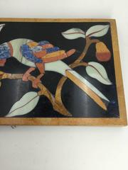 Panel italiano de Pietre Dure de loro sobre rama, finales del siglo XVII