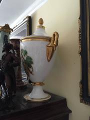 Pair of Large Paris Porcelain Fruit Coolers and Covers, Early 19th Century