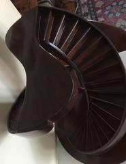 French Double Helix Mahogany Staircase Model, 20th Century