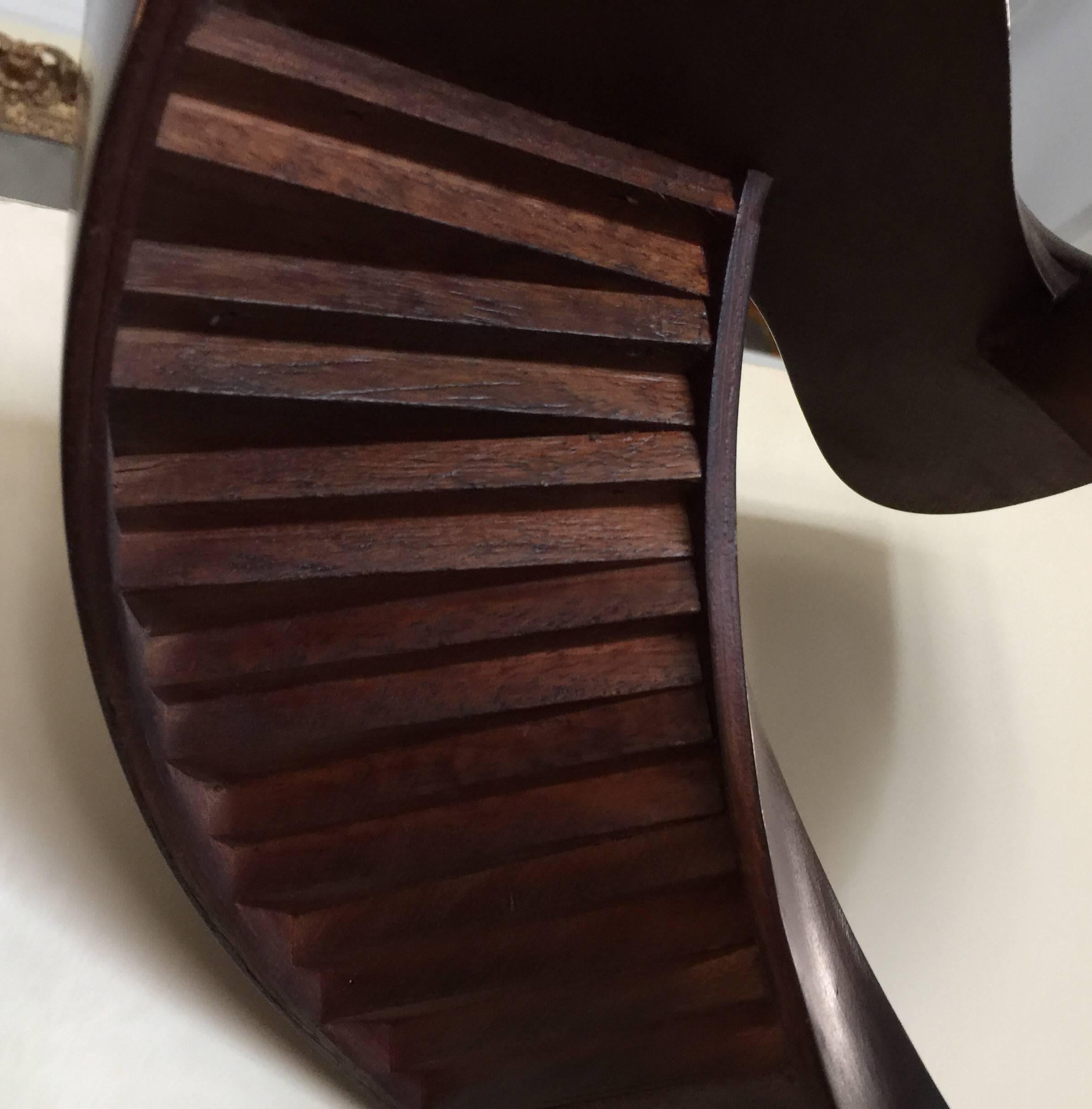 Modern French Double Helix Mahogany Staircase Model, 20th Century