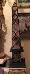 Vintage Pair of Marble Specimen Obelisks, after Mongiardino
