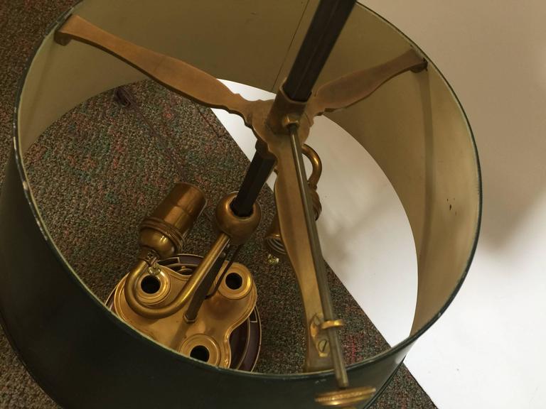 Louis XVI Style Brass Mounted Mahogany Bouillotte Lamp, 20th Century, Jansen For Sale 3
