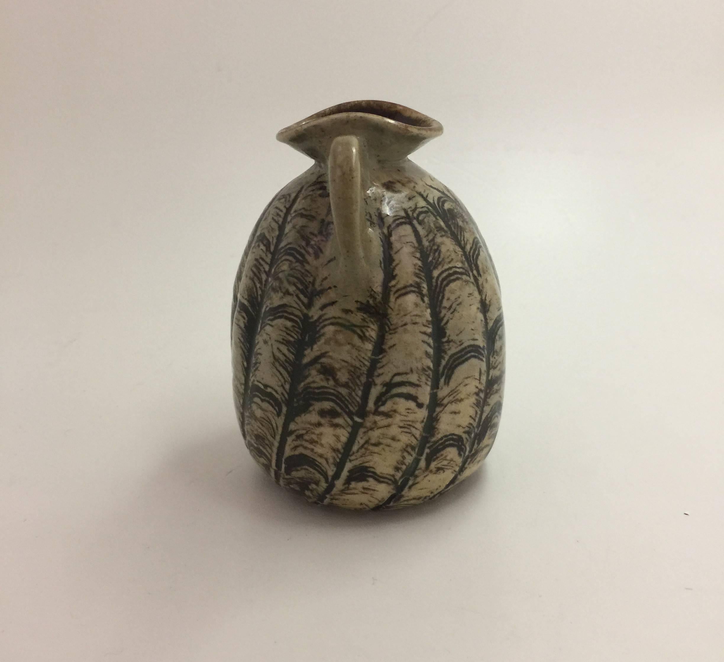 Aesthetic Movement Martin Brothers Miniature Two Handled Vase, circa 1900