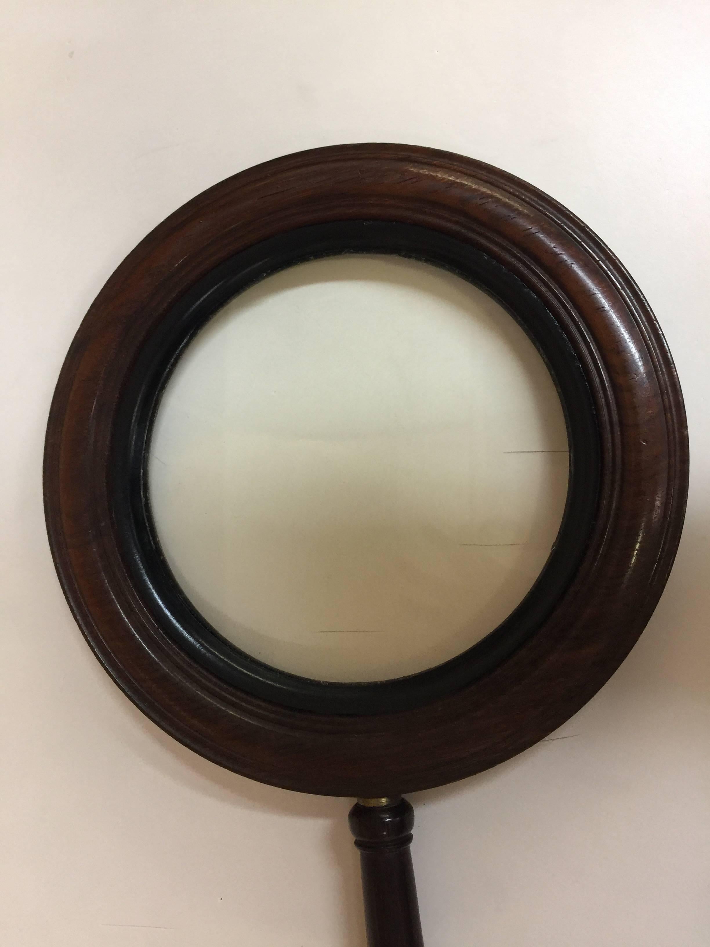The Turned Rosewood Handle and Rim with later ebonized interior edge.