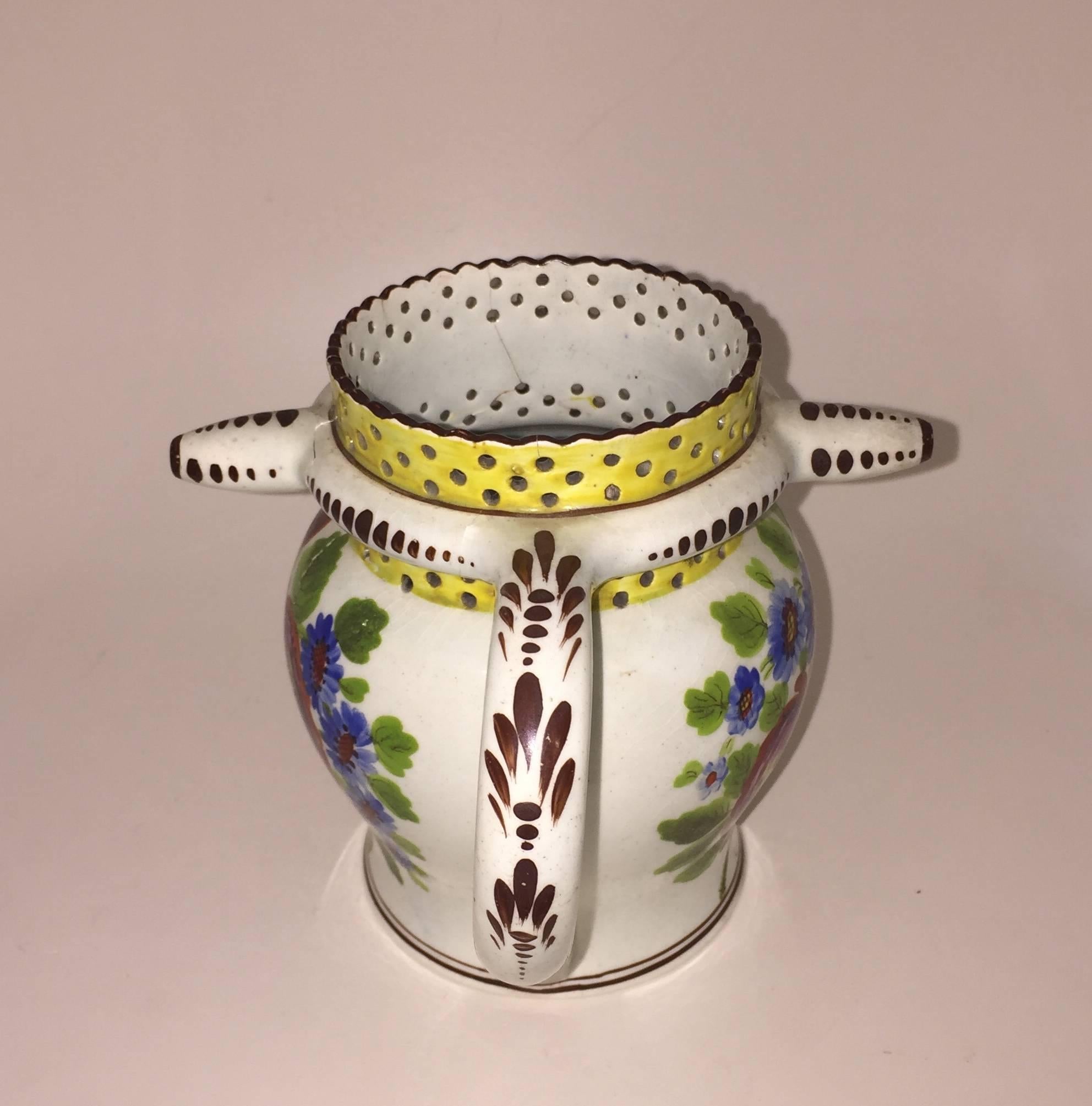 English George IV Painted Puzzle Jug, Dated 1823 with Initials JA For Sale