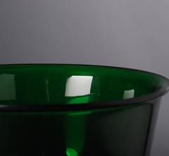 Large Green Chinese Translucent Glass Bowl