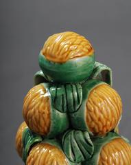 Pair of Chinese Enamel on Biscuit Fruit Piramids