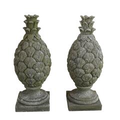 Early 20th C. Garden Ornament Finials in Limestone