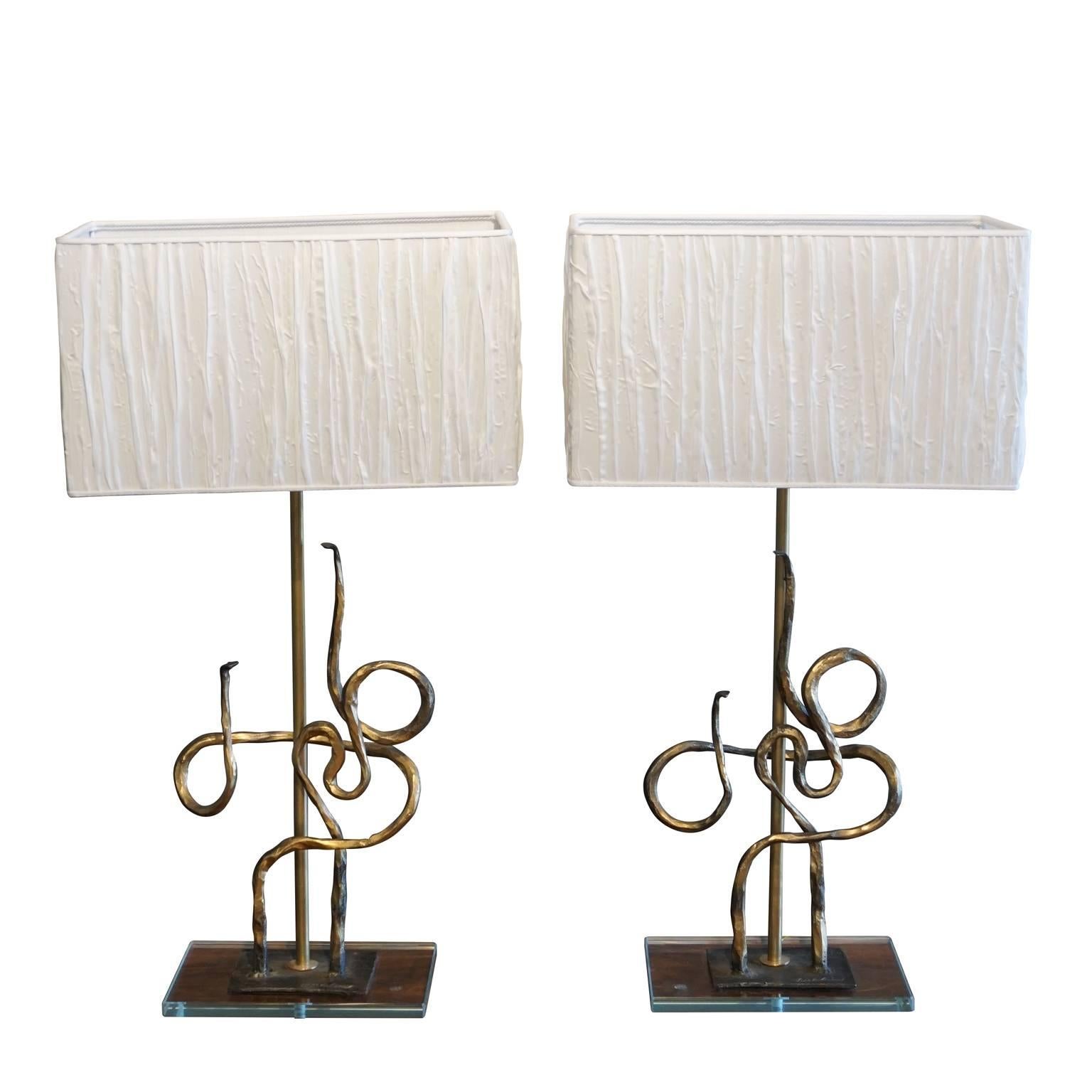 Pair of 20th Century Italian Table Lamps Bertolani