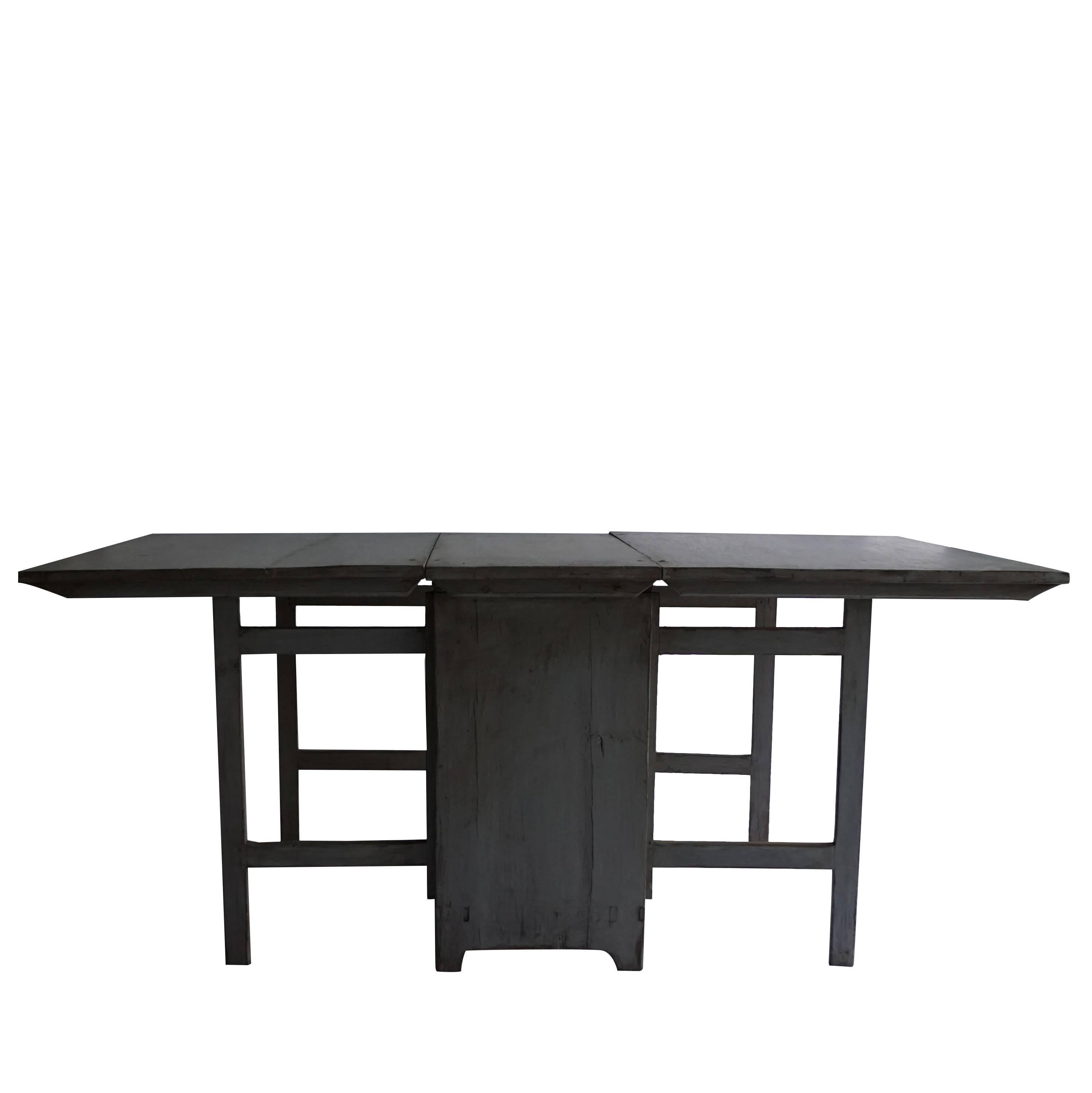 19th Century Swedish Drop Leaf Wooden Table For At 1stdibs