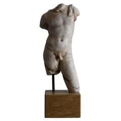 Antique Early 20th Century Hercules Torso in Marble