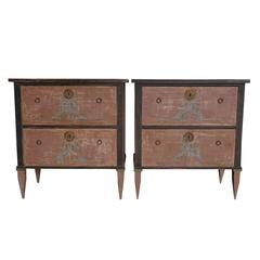 20th Century Pair of Gustavian Style Chests