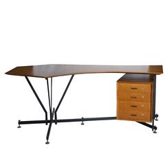 Vintage Mid-Century Modern Italian Desk Designed by Studio PFR 