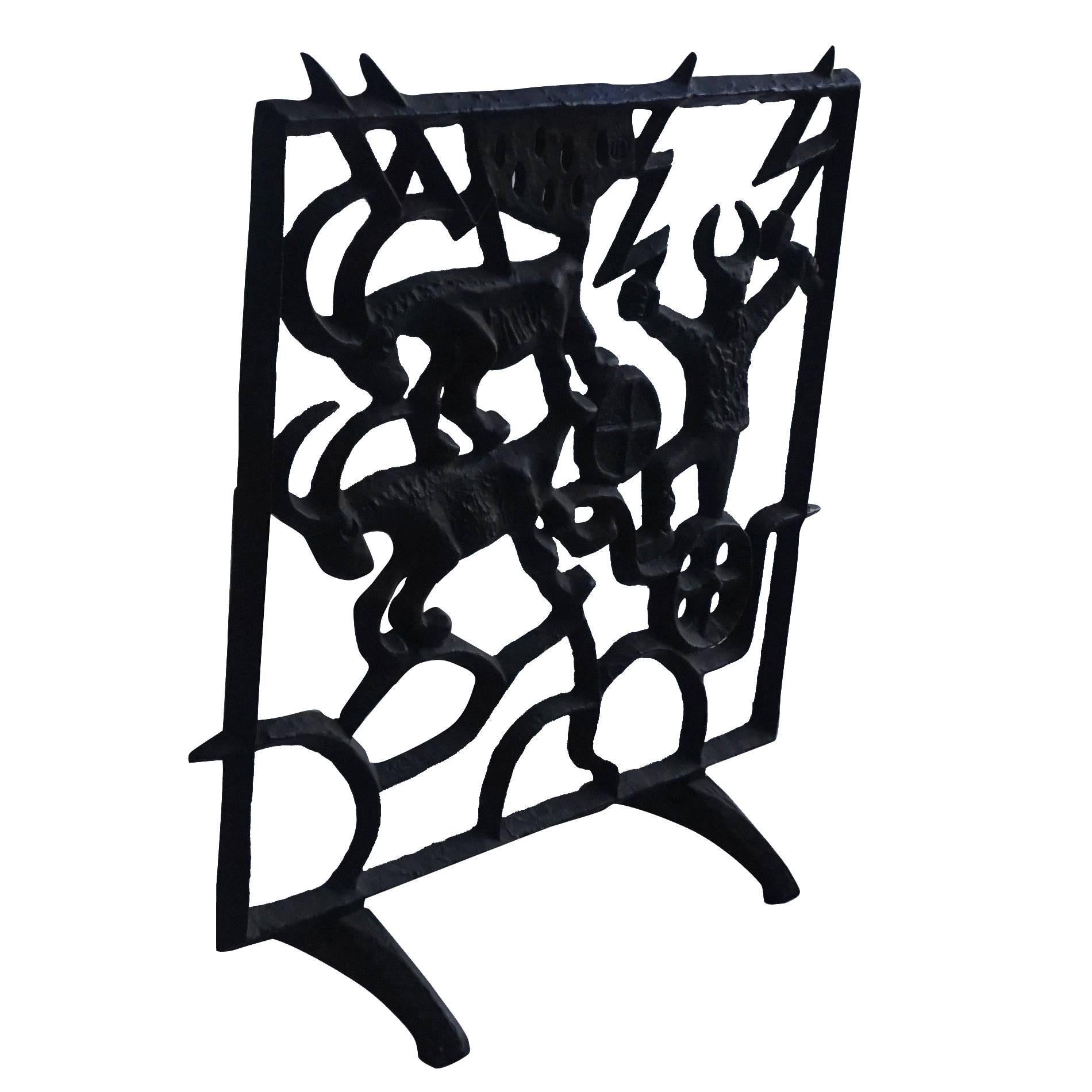 20th Century Art Deco Swedish Fireplace Screen by Olle Hermansson
