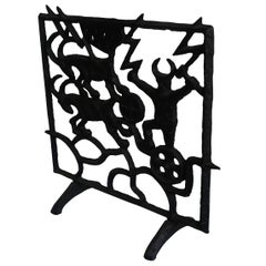 Art Deco Swedish Fireplace Screen by Olle Hermansson