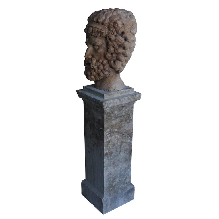 19th Century Rosso Marble Head of Zeus, Italian Decor For Sale at 1stDibs |  is zeus italian