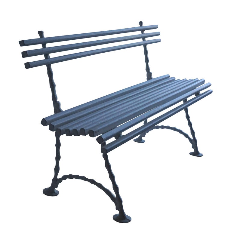 20th Century White Swedish Garden Bench For Sale At 1stdibs